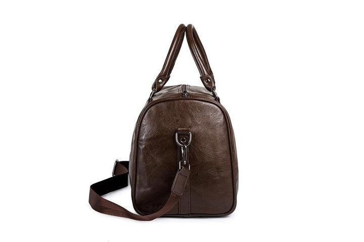Large Capacity Leather Travel Bag – Lightweight & Durable Carry-On Luggage
