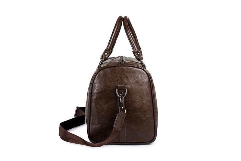 Large Capacity Leather Travel Bag – Lightweight & Durable Carry-On Luggage
