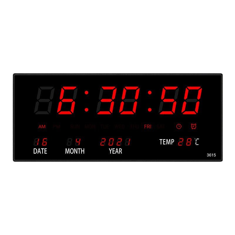 LED wall clock with mirror effect – Lumino
