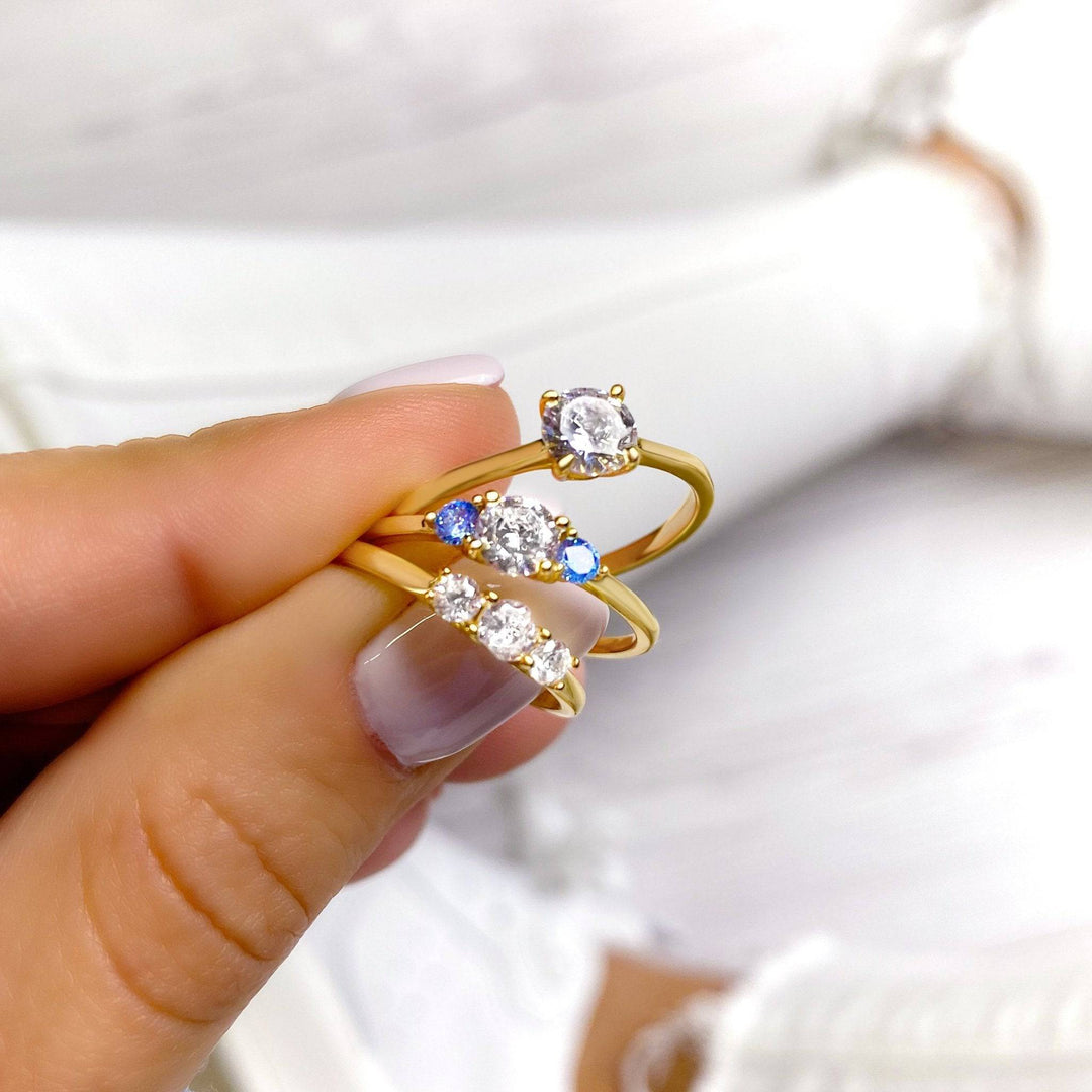 Solitaire zirkonia ring - Elena