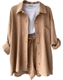 Zweiteiliges Damen Sommer Outfit mit Hemd und Hose – Mila