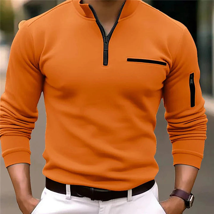 Stylish men's sweaters with quarter zipper – Lorenzo