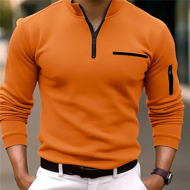 Stylish men's sweaters with quarter zipper – Lorenzo