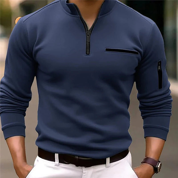 Luxe Men's Sweater with Zipper - Davy