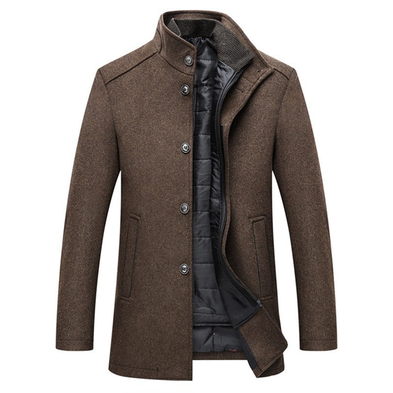 Vindafvisende uldfrakke til herrer – Logan™