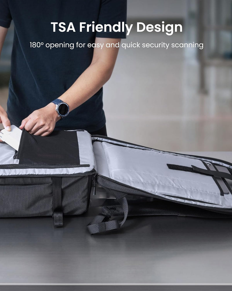 38L TSA-friendly carry-on travel backpack with laptop compartment