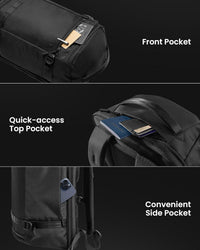 38L TSA-friendly carry-on travel backpack with laptop compartment