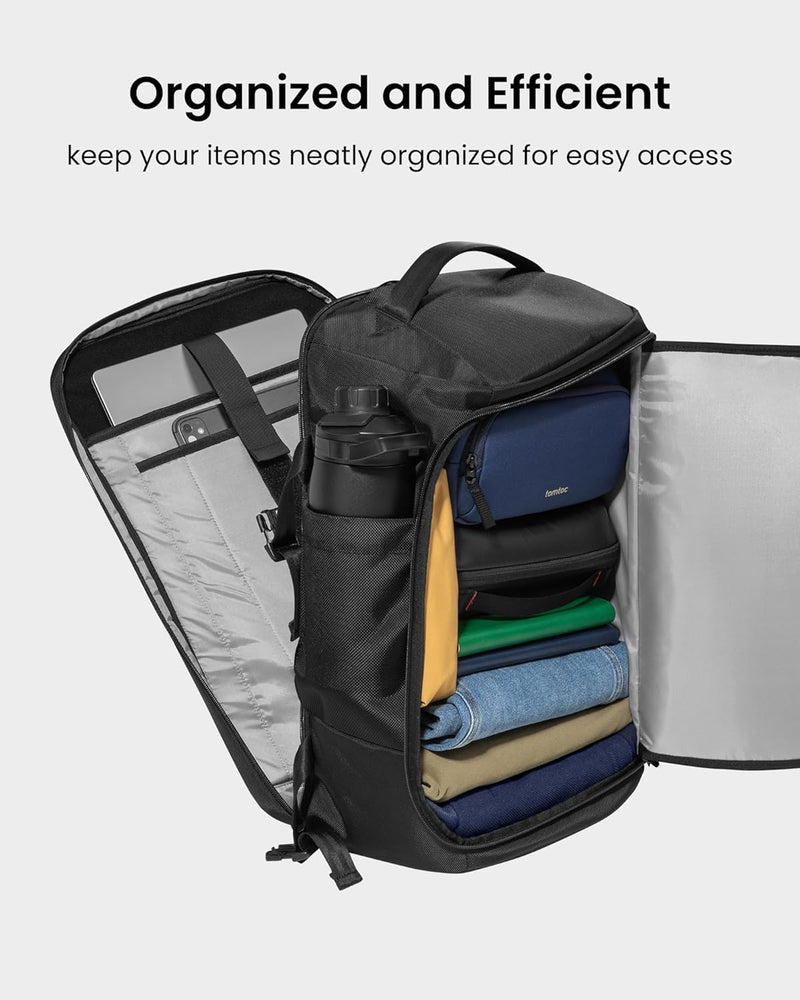 38L TSA-friendly carry-on travel backpack with laptop compartment