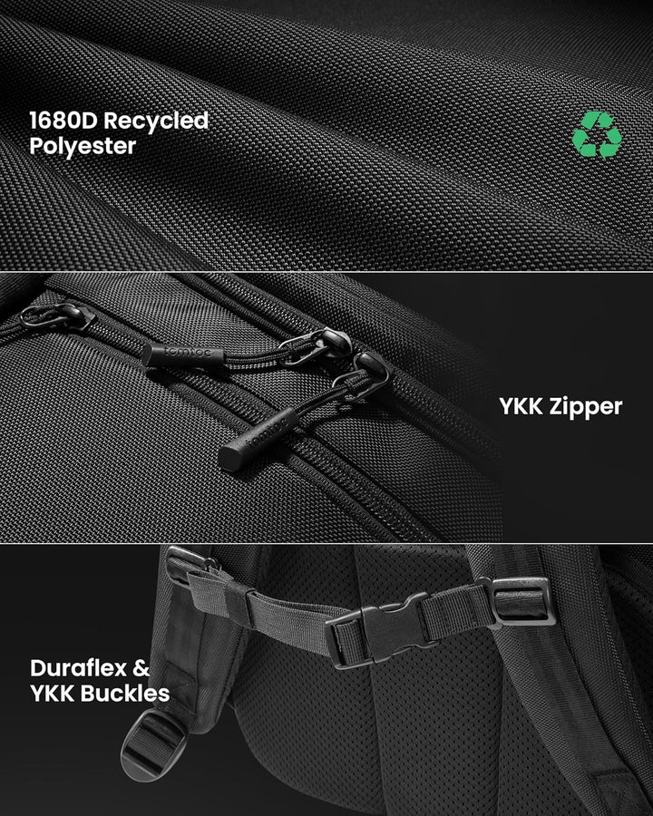 38L TSA-friendly carry-on travel backpack with laptop compartment