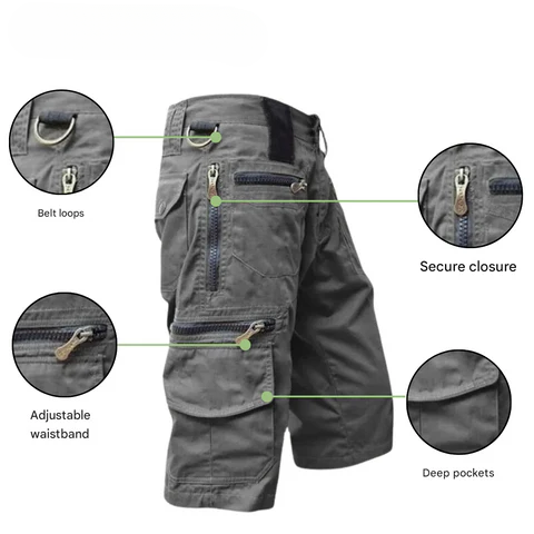 Hurtigtørrende outdoor cargoshorts til herrer – TrailFlex