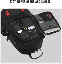 60L Waterproof Travel Backpack with USB Port and Shoe Compartment