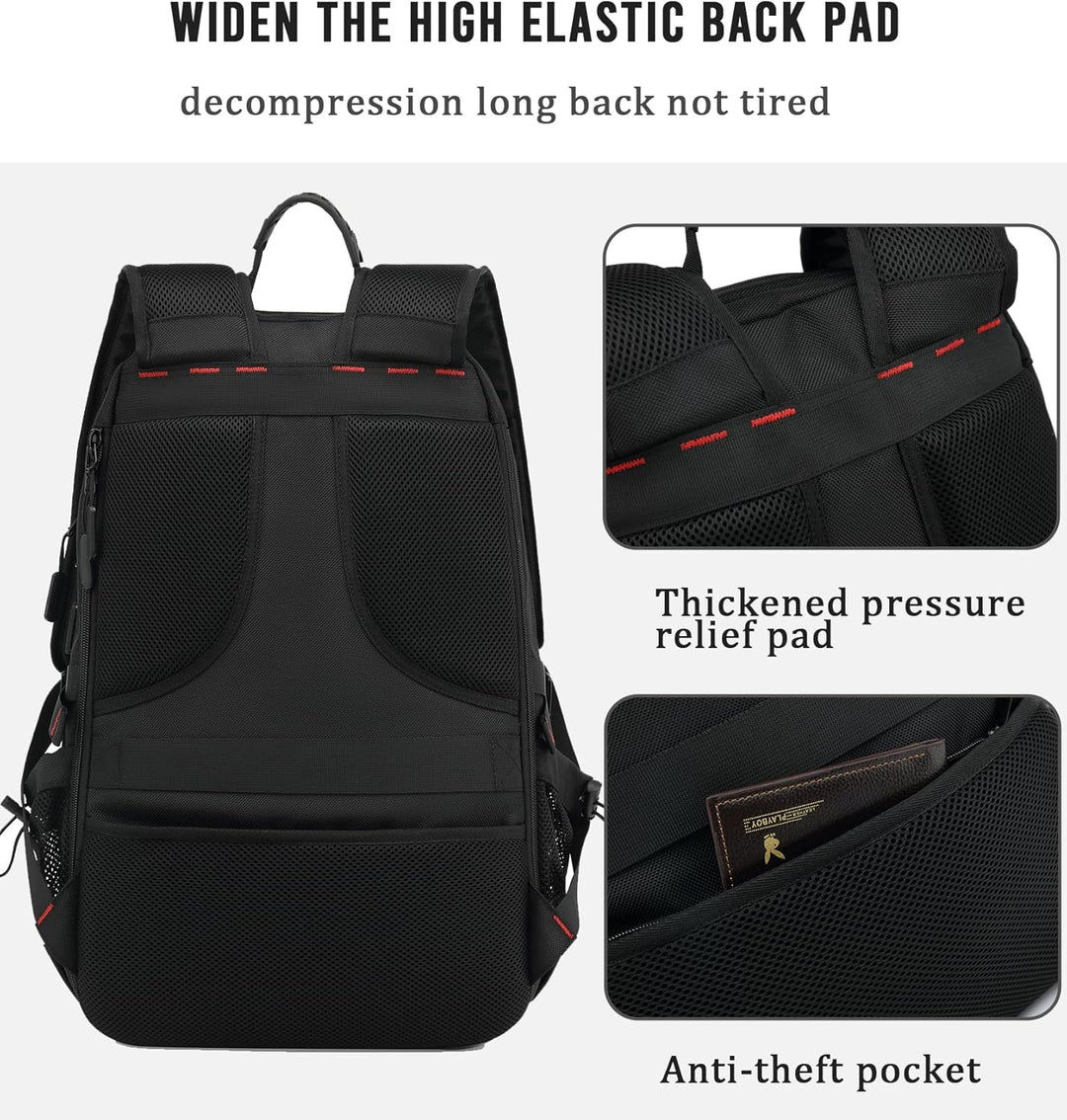 60L Waterproof Travel Backpack with USB Port and Shoe Compartment