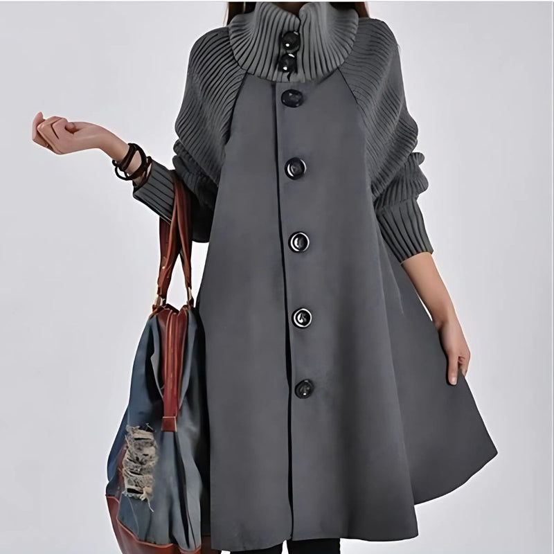 Long women's jacket with buttons – Mirella