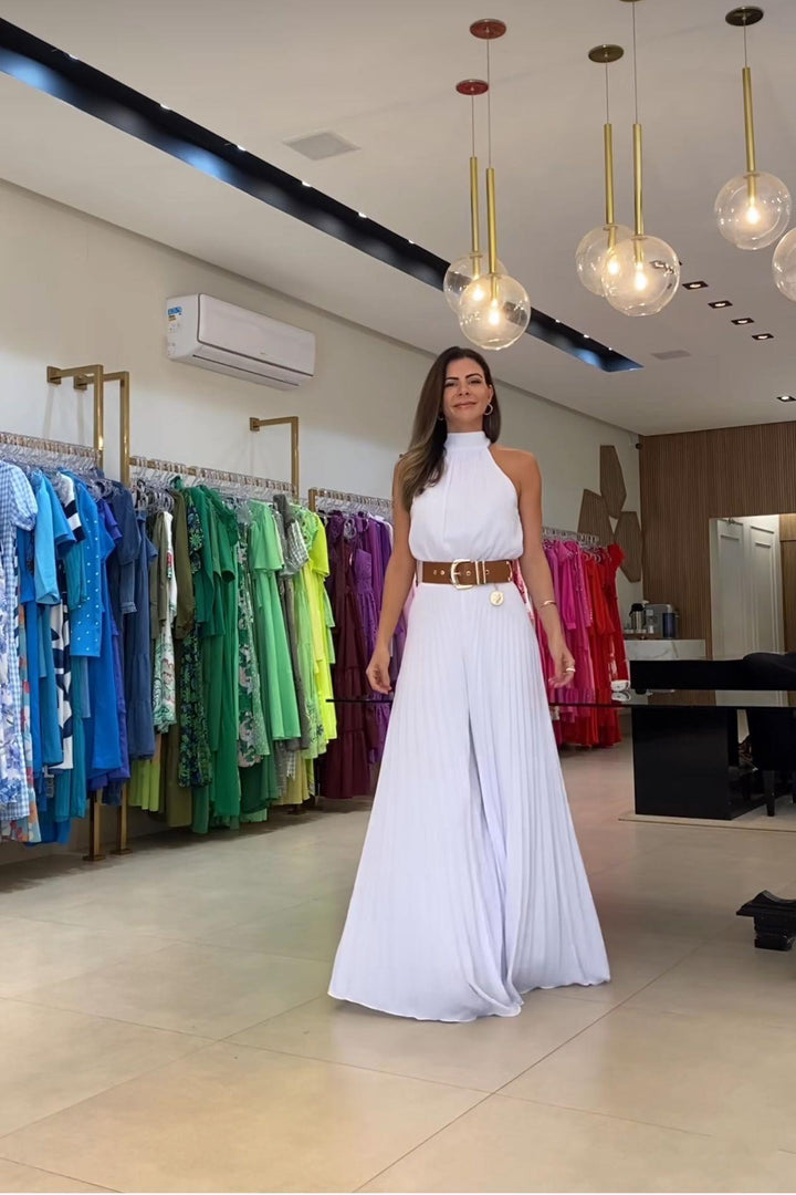 Plisseret jumpsuit – Gaia | Smukt luftigt sommerlook