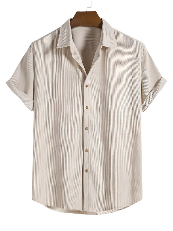 Trendy Men's Summer Set with Stripe Look - Beach Style