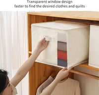 Canvas Dress Storage Organizer Set – Double Zipper Pocket with Handles and Viewing Window