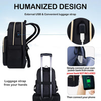Lightweight Waterproof Laptop Backpack with USB Port – Compatible with 15.6"