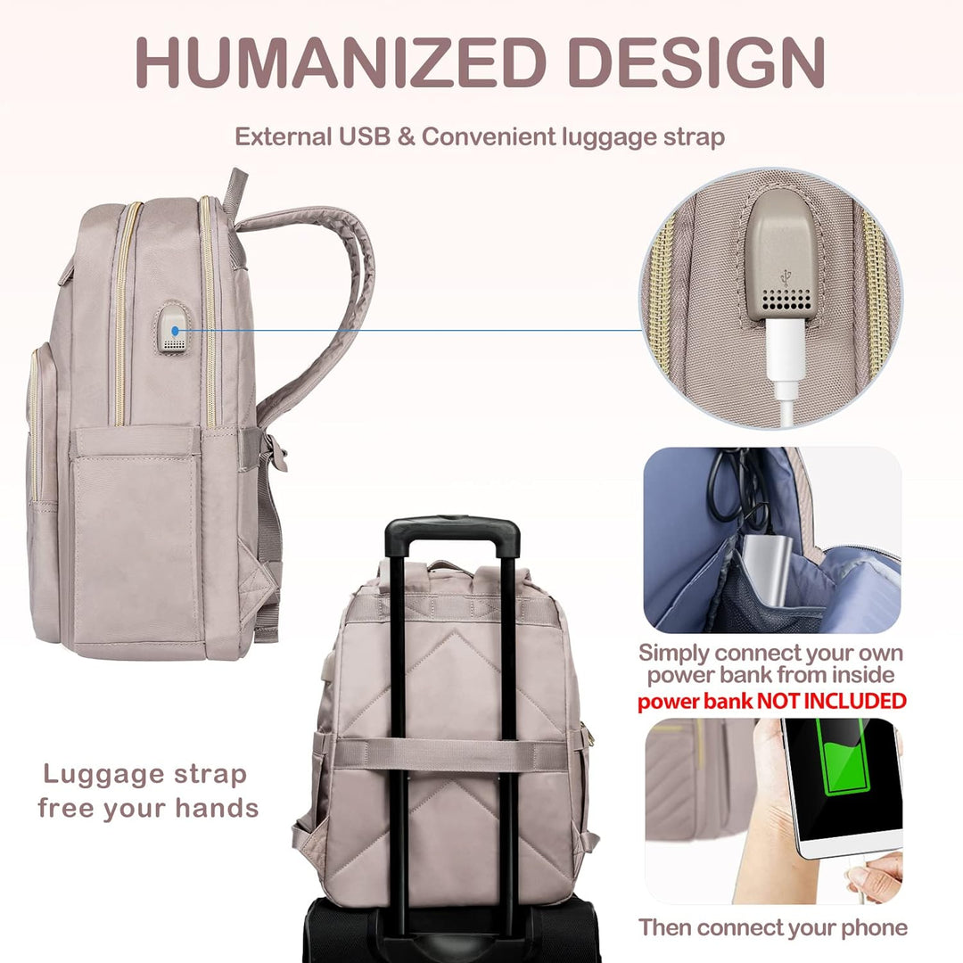Lightweight Waterproof Laptop Backpack with USB Port – Compatible with 15.6"