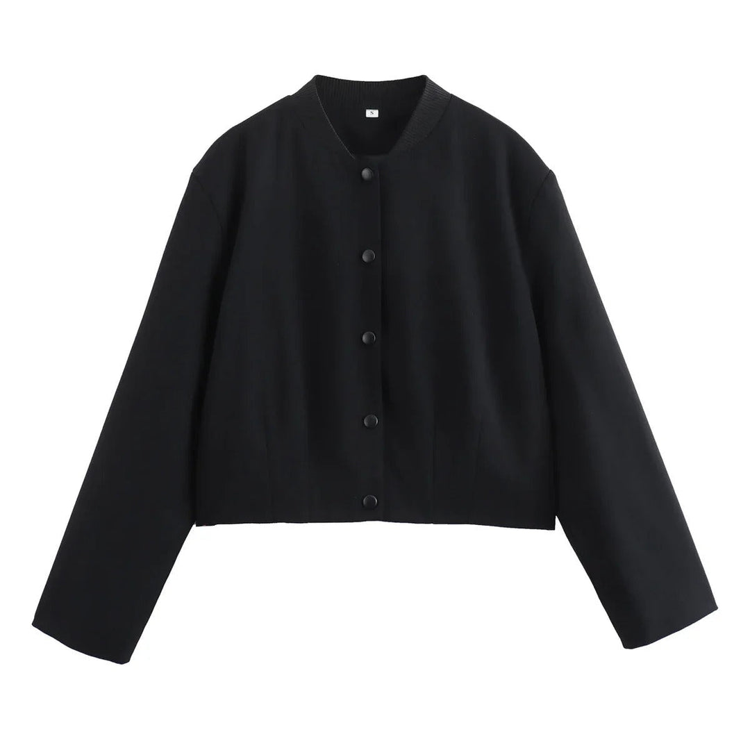 Leichte Damen-Bomberjacke für den Sommer – Casual Chic mit Stehkragen