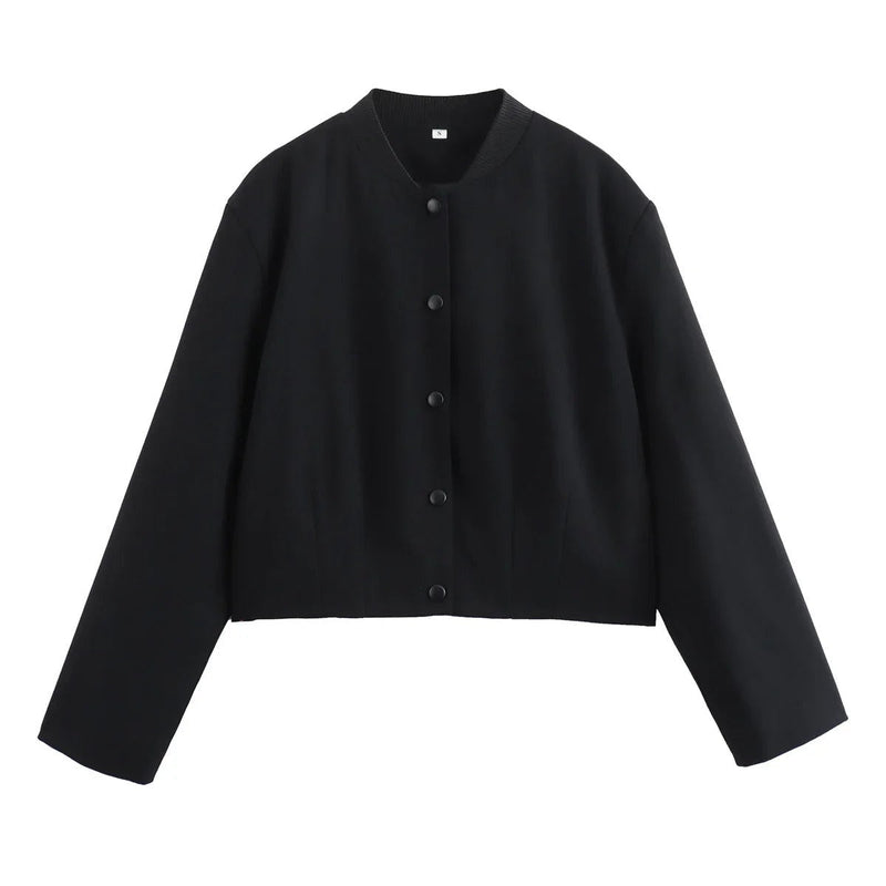 Leichte Damen-Bomberjacke für den Sommer – Casual Chic mit Stehkragen
