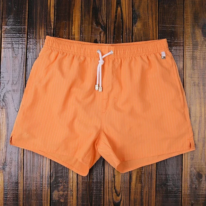 Gestreifte Herren-Shorts mit elastischem Bund – Matteo