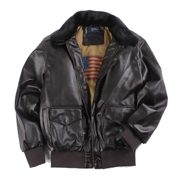 Vintage Leder-Motorradjacke für den Winter – Maxim