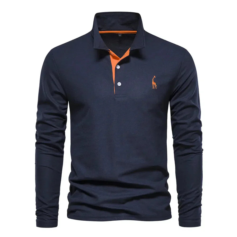 Classic Men's Long Sleeve Polo Shirt - Felix