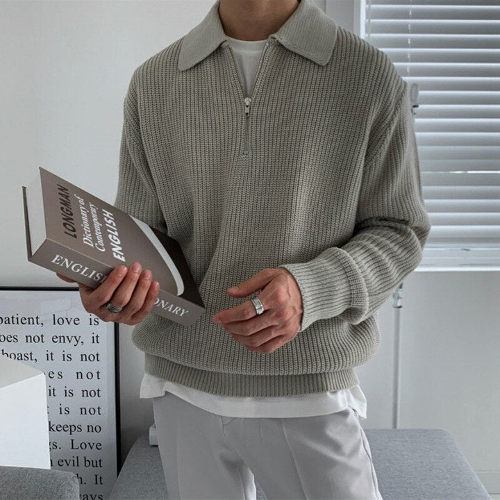 Men's Sweatshirt with Zipper Collar – Jonas
