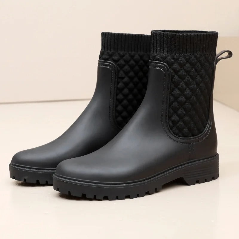 Comfortable Waterproof Women's Rain Boots - Livia Rain Luxe