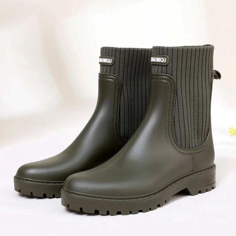 Comfortable Waterproof Women's Rain Boots - Livia Rain Luxe