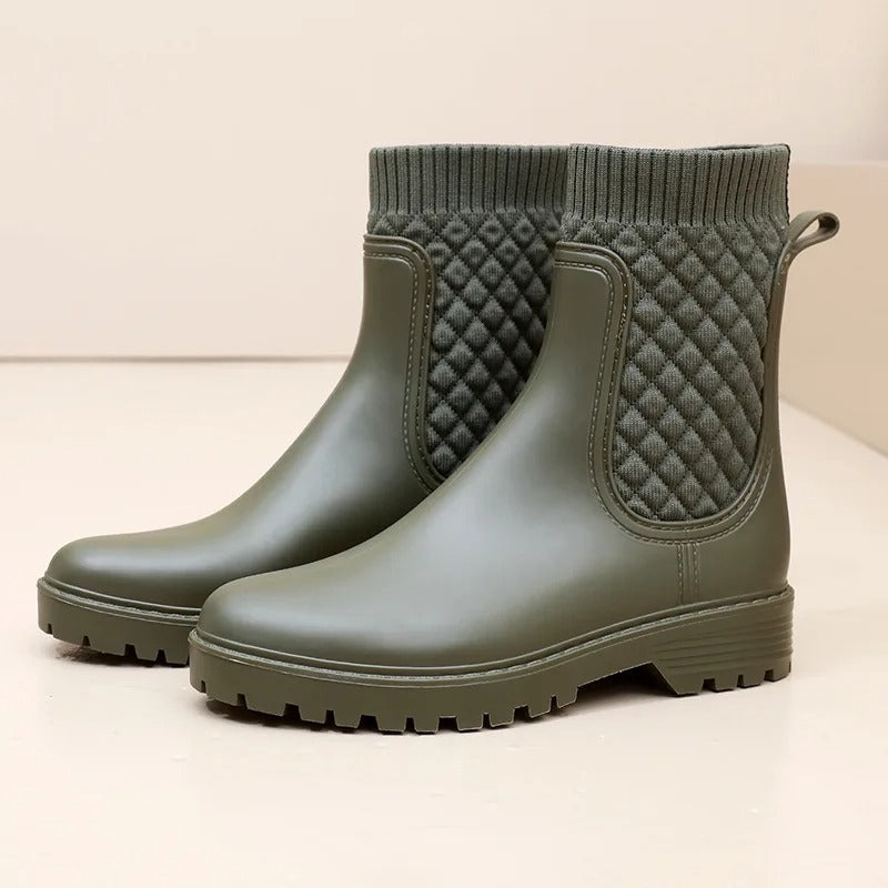 Comfortable Waterproof Women's Rain Boots - Livia Rain Luxe