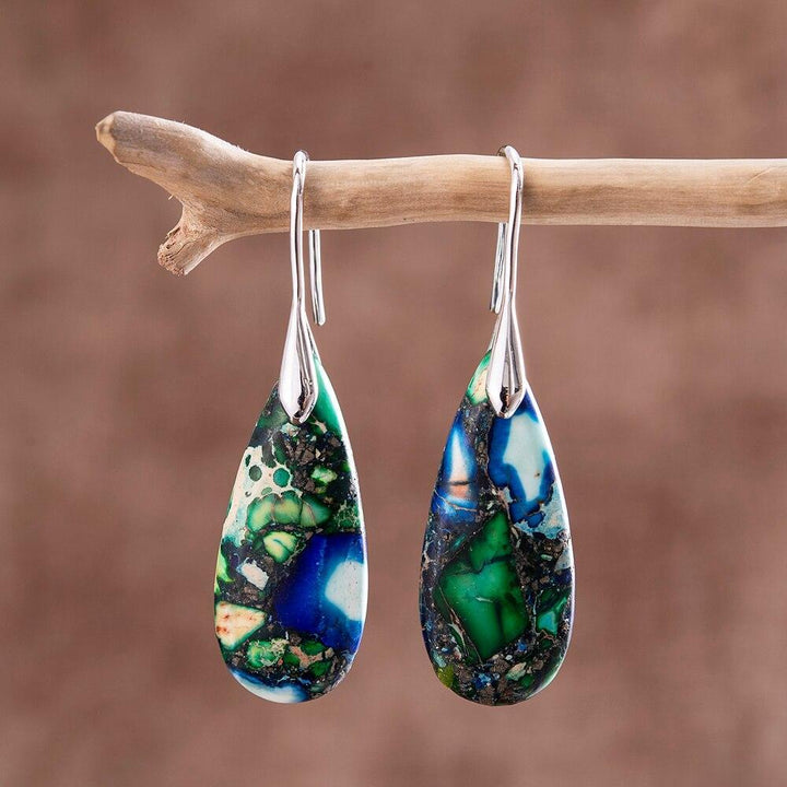Teardrop Earrings with Natural Grounding - Sylvara