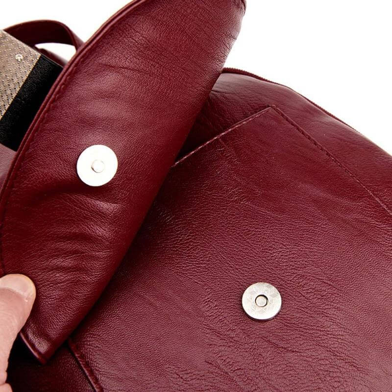 Premium waterproof leather backpack for women