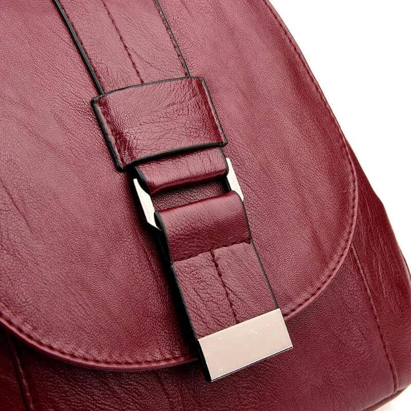 Premium waterproof leather backpack for women