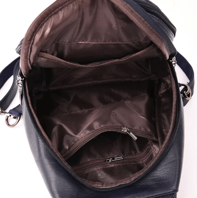 Premium waterproof leather backpack for women