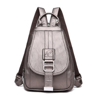 Premium waterproof leather backpack for women