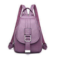 Premium waterproof leather backpack for women
