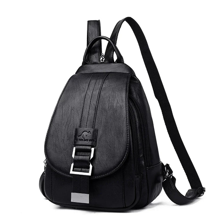 Premium waterproof leather backpack for women