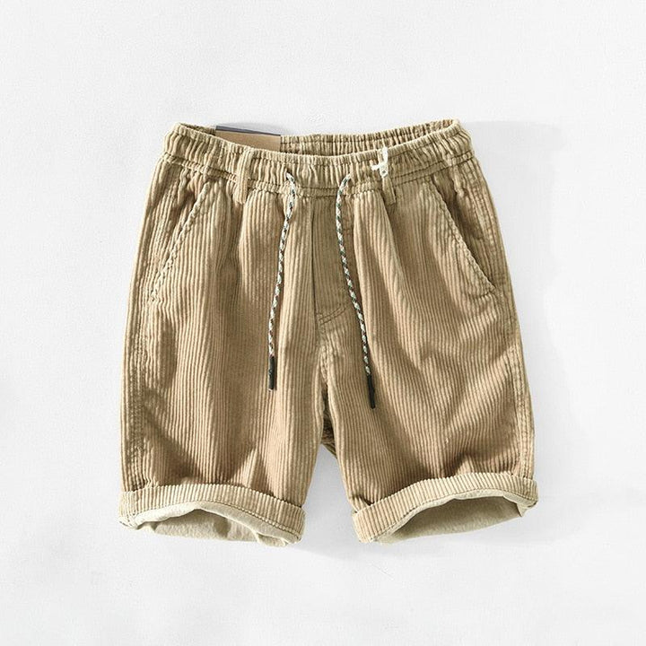 Summer men's cotton shorts with drawstring – Leon