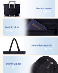 Bolso tote acolchado con portavasos y compartimento para portátil para viajes y trabajo