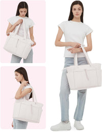 Bolso tote acolchado con portavasos y compartimento para portátil para viajes y trabajo