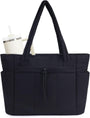 Gepolsterte Puffer Tote mit Becherhalter und Laptopfach für Reisen und Arbeit