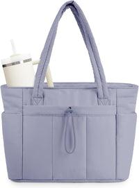 Bolso tote acolchado con portavasos y compartimento para portátil para viajes y trabajo