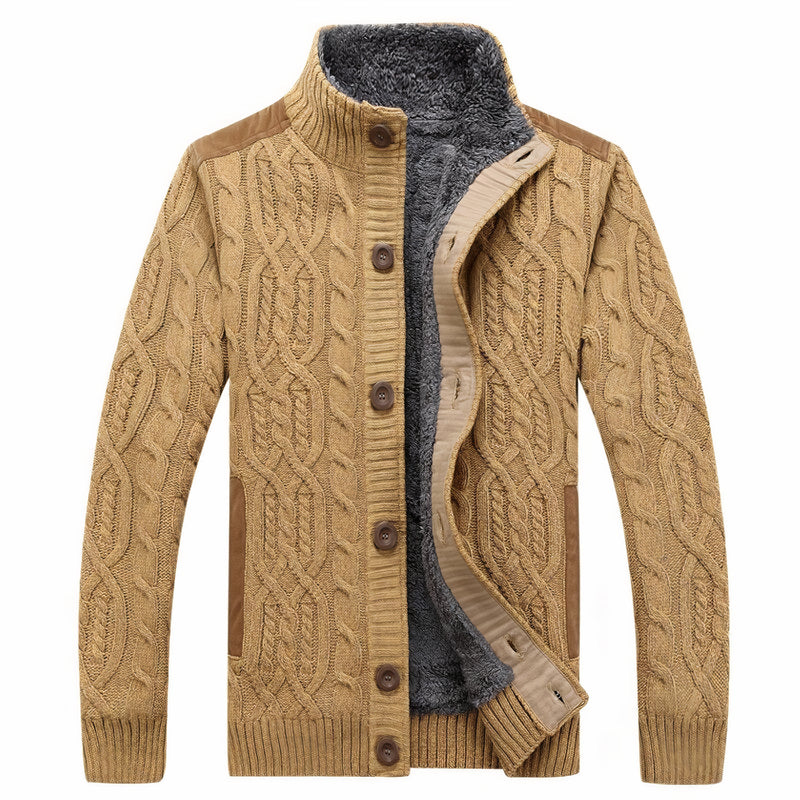 Men's cardigan with warm lining – Tobias
