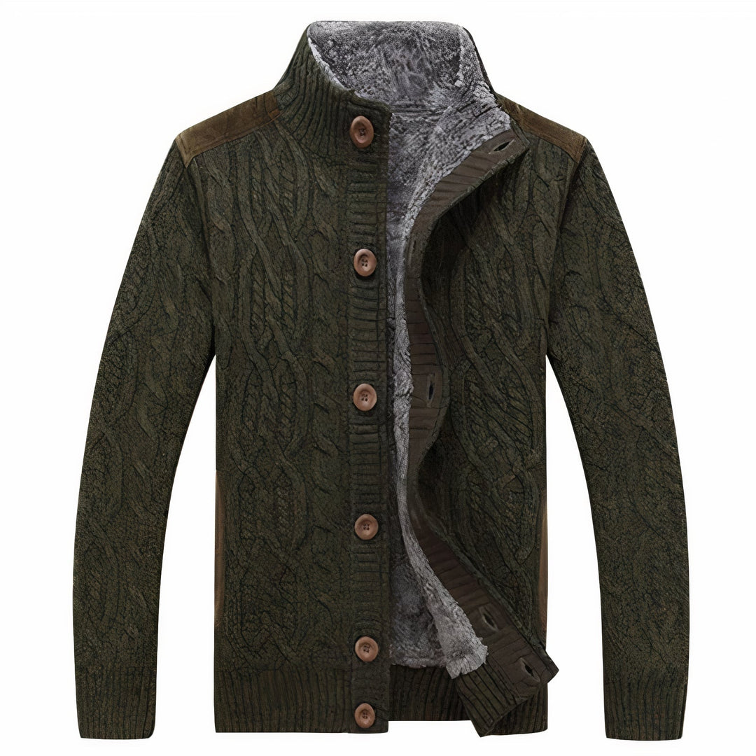 Men's cardigan with warm lining – Tobias