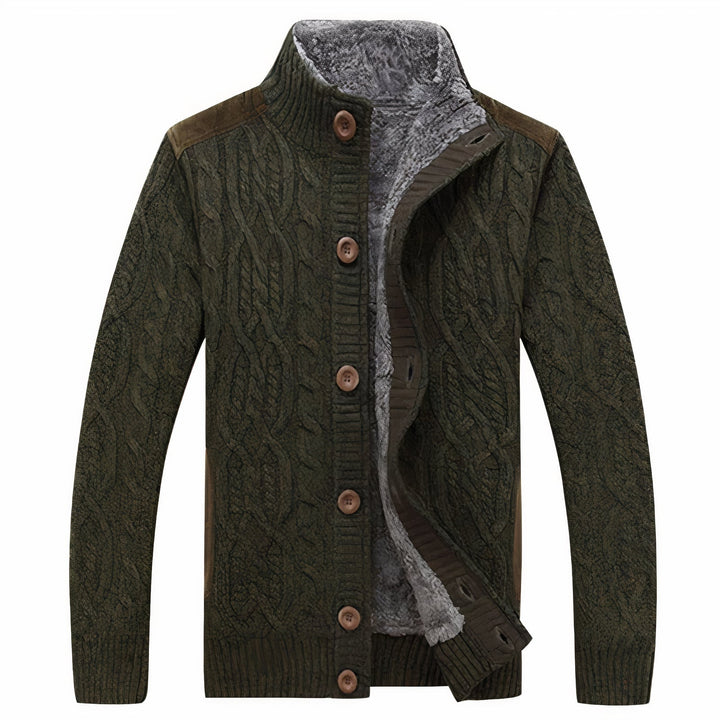 Men's cardigan with warm lining – Tobias