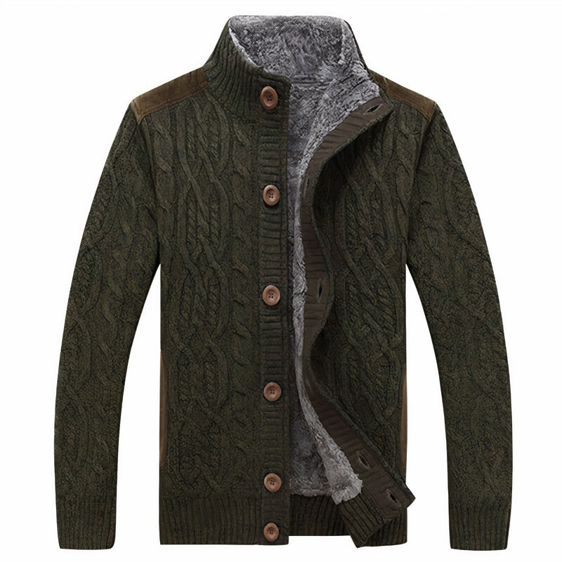 Men's cardigan with warm lining – Tobias