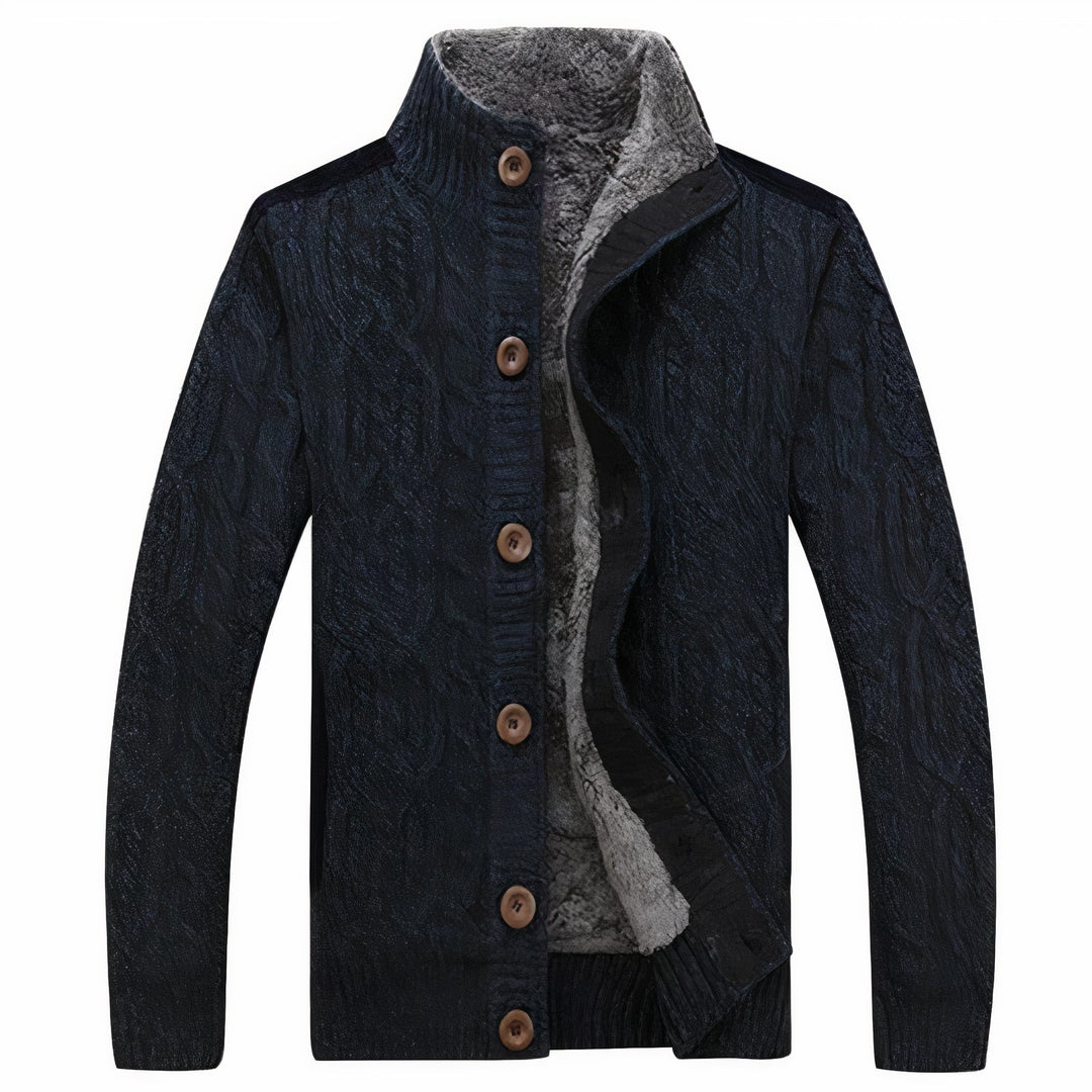 Men's cardigan with warm lining – Tobias