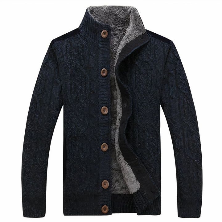 Men's cardigan with warm lining – Tobias