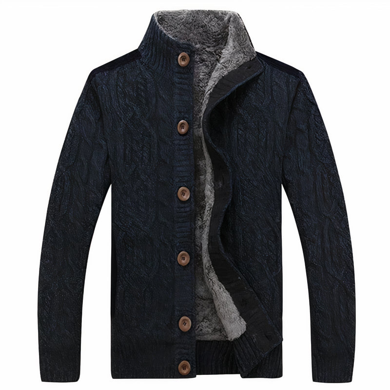 Men's cardigan with warm lining – Tobias